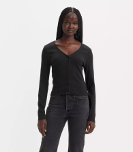 Женский кардиган в рубчик Levi's 1159846401 (Черный XL)