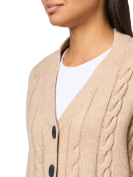 Женский вязаный кардиган Tommy Hilfiger на пуговицах 1159847134 (Бежевый L)