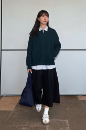 Вязаный кардиган UNIQLO на молнии 1159849980 (Зеленый M)