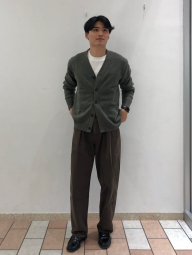 Кардиган из шерсти UNIQLO на пуговицах 1159849988 (Зеленый XXL)