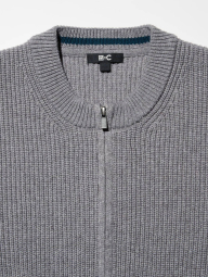 Вязаный кардиган UNIQLO на молнии 1159852950 (Серый XL)