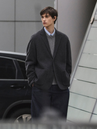 Вязаный кардиган UNIQLO на молнии 1159852950 (Серый XL)