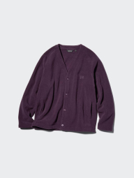 Флисовый кардиган UNIQLO and NEEDLES оверсайз 1159852963 (Фиолетовый L)