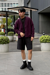 Флисовый кардиган UNIQLO and NEEDLES оверсайз 1159852963 (Фиолетовый L)