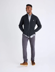 Вязаный кардиган U.S. Polo Assn на молнии 1159854620 (Серый XL)