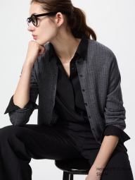 Вовняний кардиган UNIQLO кофта 1159855138 (Сірий S)