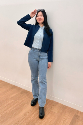 Женский кардиган UNIQLO на пуговицах 1159856987 (Синий XXL)