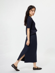 Женский вязаный кардиган с коротким рукавом UNIQLO кофта 1159857366 (Синий XL)