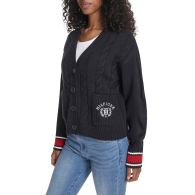 Женский вязаный кардиган Tommy Hilfiger на пуговицах 1159861420 (Синий M)