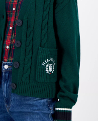 Женский вязаный кардиган Tommy Hilfiger на пуговицах 1159863452 (Зеленый XXL)