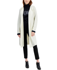 Женский открытый кардиган-кимоно Tommy Hilfiger с капюшоном 1159863525 (Молочный S)