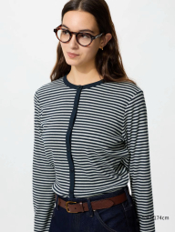 Кардиган UNIQLO кофта 1159864465 (Синий/Серый S)
