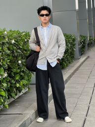 Кардиган UNIQLO 1159950364 (Сірий L)