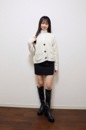 Женский вязаный кардиган Souffle Yarn UNIQLO кофта 1160372761 (Молочный M)
