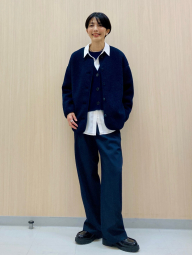 Женский вязаный кардиган Souffle Yarn UNIQLO кофта 1160373149 (Синий L)