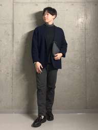 Вязаный пиджак UNIQLO 1160777992 (Синий 3XL)
