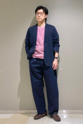 Вязаный пиджак UNIQLO 1160777992 (Синий 3XL)