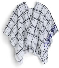 Уютная шаль-руана Calvin Klein с узором 1161844474 (Белый One size)