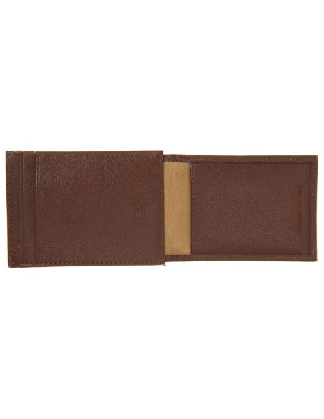 Кожаный мини-кошелек картхолдер Levi's с логотипом 1159841028 (Коричневый One size)
