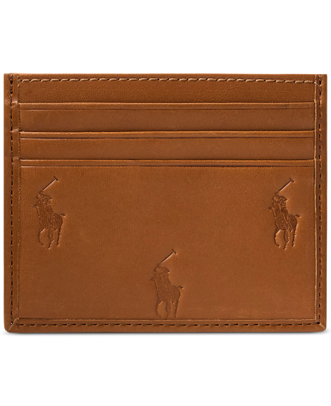 Шкіряний картхолдер Ralph Lauren з логотипом 1159841963 (Коричневий One size)