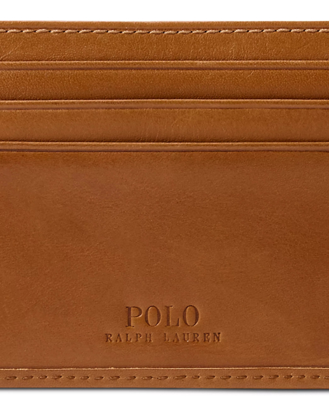Шкіряний картхолдер Ralph Lauren з логотипом 1159841963 (Коричневий One size)