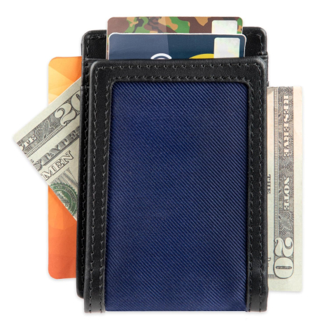 Шкіряний картхолдер Tommy Hilfiger з магнітним затиском для грошей 1159851000 (Чорний/Синій One size)
