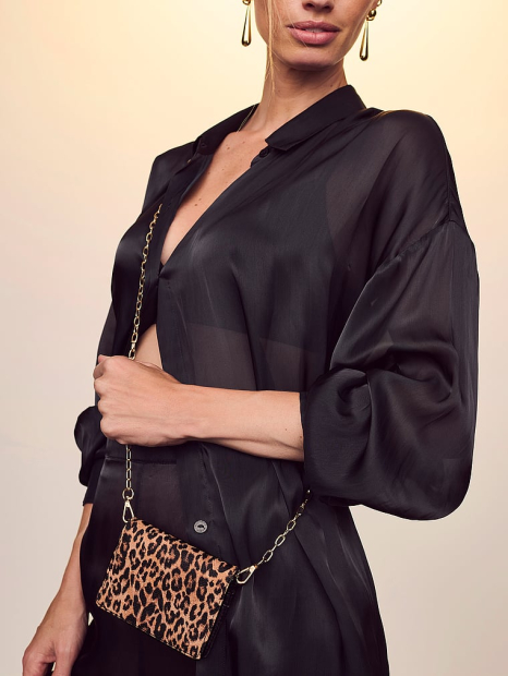 Гаманець Victoria's Secret з довгим ланцюжком 1159854132 (Леопардовий One size)