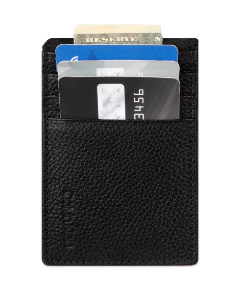 Кожаный картхолдер Calvin Klein с защитой от RFID 1159854617 (Черный One Size)
