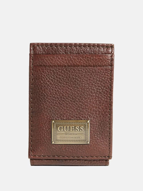 Кожаный картхолдер Bishop Guess 1159863063 (Коричневый One size)