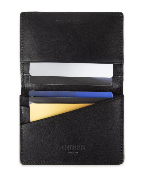 Шкіряний міні-гаманець Guess із захистом від RFID 1160043955 (Чорний One size)