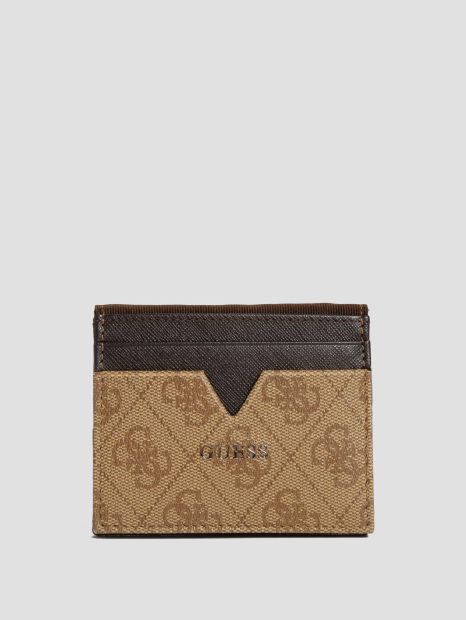 Кожаный двухсторонний картхолдер Noah Guess 1161482406 (Бежевый/Коричневый One size)