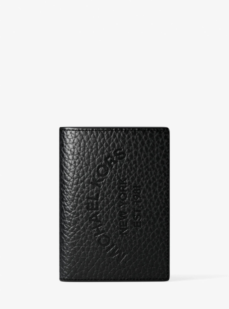 Картхолдер из зернистой кожи Cooper Michael Kors в подарочной коробке 1162678874 (Черный One size)