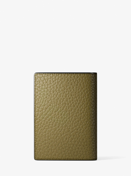 Картхолдер из зернистой кожи Cooper Michael Kors в подарочной коробке 1162680503 (Зеленый One size)