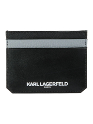 Кожаный картхолдер Karl Lagerfeld Paris с принтом 1159838935 (Черный One Size)