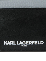 Кожаный картхолдер Karl Lagerfeld Paris с принтом 1159838935 (Черный One Size)