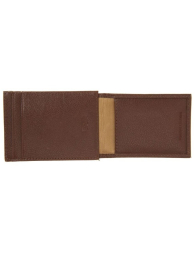 Кожаный мини-кошелек картхолдер Levi's с логотипом 1159841028 (Коричневый One size)