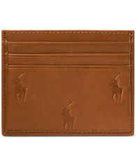 Шкіряний картхолдер Ralph Lauren з логотипом 1159841963 (Коричневий One size)