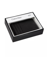 Кожаный картхолдер Calvin Klein с защитой от RFID 1159854617 (Черный One Size)