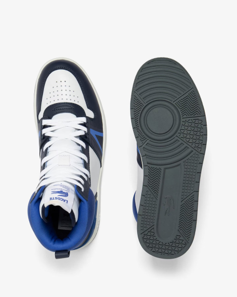 Мужские высокие кеды L001 Lacoste 47 (13 US) 31 см Синий/Белый 1159841986
