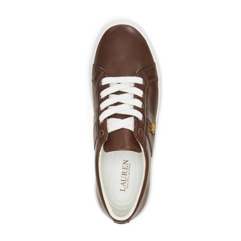 Кожаные кеды Polo Ralph Lauren 36 (5,5 US) 23 см Коричневый 1159849792