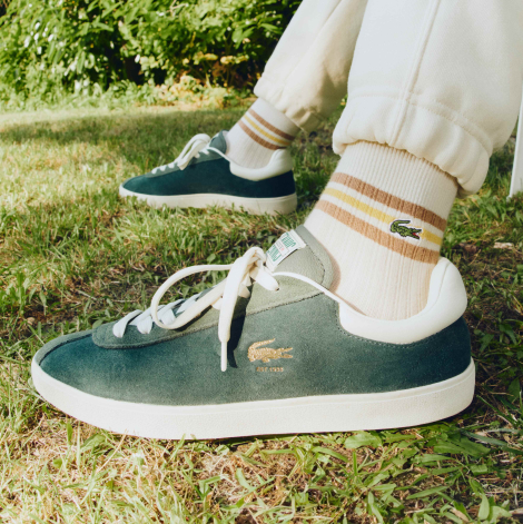 Чоловічі замшеві кеди Lacoste 40,5 (8 US) 26,3 см Зелений 1159855160