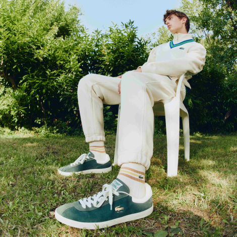 Чоловічі замшеві кеди Lacoste 40,5 (8 US) 26,3 см Зелений 1159855160