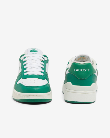 Чоловічі шкіряні кеди T-Clip Set Lacoste з технологією Ortholite 46 (12 US) 29 см Білий/Зелений 1159858798