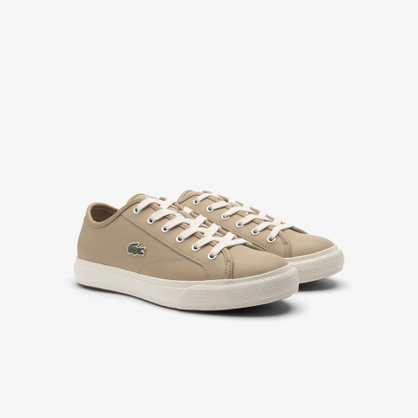 Мужские кожаные кеды Backcourt Lacoste 40,5 (8 US) 25,5 см Бежевый 1159861617