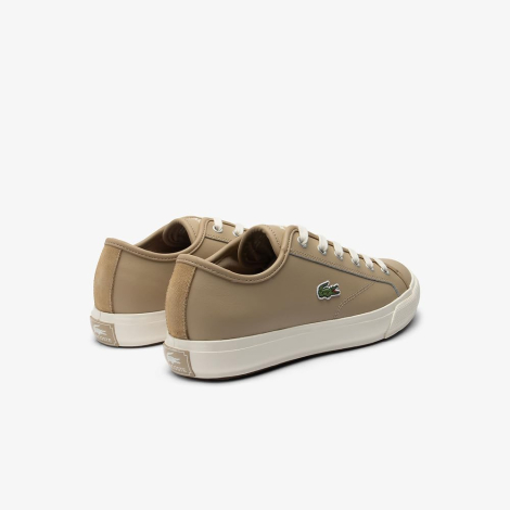 Мужские кожаные кеды Backcourt Lacoste 40,5 (8 US) 25,5 см Бежевый 1159861617