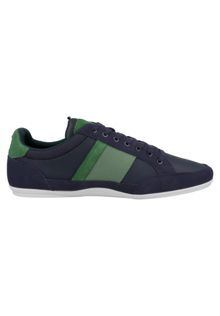 Мужские кожаные кеды Chaymon Lacoste 46,5 (12,5 US) 30,5 см Синий/Зеленый 1159862319