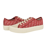 Женские текстильные кеды Tommy Hilfiger с логотипом 40 (9,5 US) 26 см Красный/Молочный 1159846371