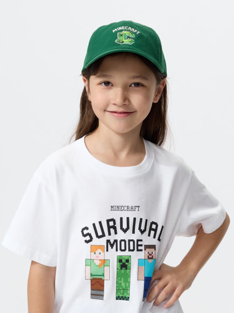Детская кепка UNIQLO Minecraft 1159915137 (Зеленый One size) на обхват головы 54 см
