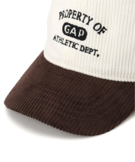 Дитяча вельветова кепка GAP бейсболка 1159854922 (Коричневий/Молочний L/XL) на обхват голови 13-152 см