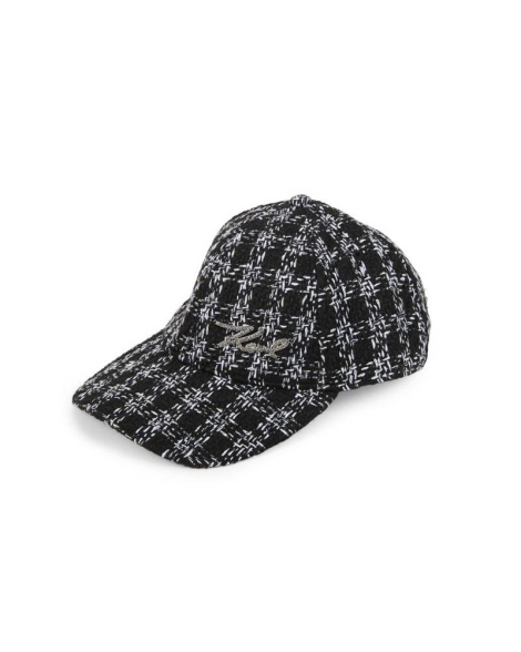 Твидовая кепка Karl Lagerfeld Paris с логотипом 1159840391 (Черный One Size)